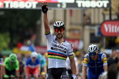 Peter Sagan har været frontfigur i markedsføringen frem mod EM i Herning i næste uge. Men den regerende verdens- og europamester kommer ikke. Han skal køre Polen Rundt. ?Foto: Ritzau Foto/AP
