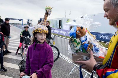 Der var præmie for bedste udklædning, da der var familieløb forud for EM-konkurrencerne. Foto: Tom Laursen