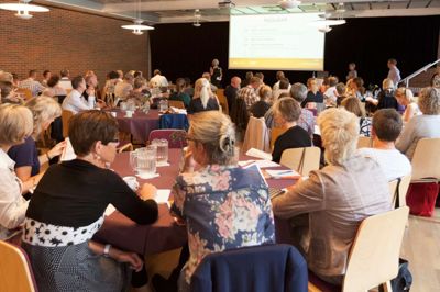 Forskningens Dag blev de to første år holdt i Cabaretsalen i MCH Herning Kongrescenter, men rykker i år til den meget større Kongressal. ? PR-foto: Emil Steen Sanggaard, Hospitalsenheden Vest