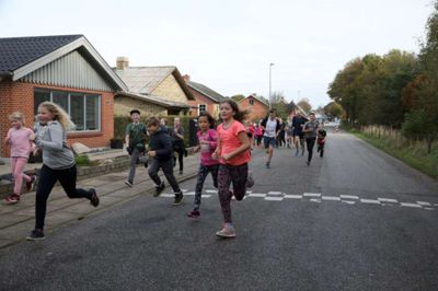 Studsgård Friskole gik også på efterårsferie med motionsløb.?Foto: privatfoto