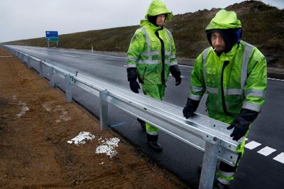 Det nye stykke af motorvejen er færdig syv måneder før tid. Foto: Henrik Ole Jensen