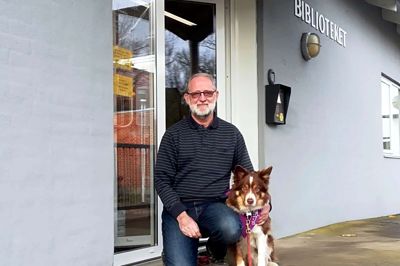Erik Brouw Pedersen fortæller, at Liva næsten er en doven Border Collie. Hun elsker i hvert fald at ligge stille. ?Foto: Privatfoto
