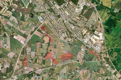 Brande skal vokse mod syd, og man er i kommunen i fuld gang med at udvikle den overordnede plan. ?Skitse: Ikast-Brande Kommune