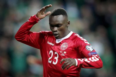 Pione Sisto og de øvrige danske VM-spillere kan hver score 4,3 millioner kroner i bonus for en VM-titel. Foto: ritzau/Jens Dresling