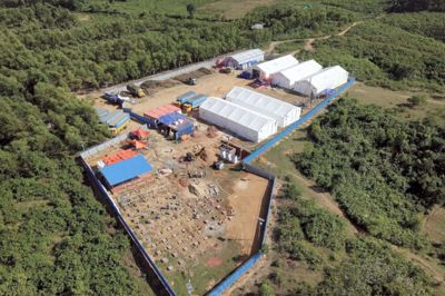 Nødhjælpsorganisationerne arbejder ud fra disse faciliteter, som Lars Wøldike Arentsen skal være med til at vedligeholde og udvide. ?Foto: International Humanitarian Partnership
