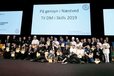 DM i Skills sluttede meget passende med stående ovationer til de i alt 47 vindere i de 42 konkurrencefag. ?Foto: Flemming Hansen