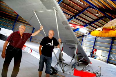 Velux-fonden støtter restaureringen af et mere end 70 år gammelt svævefly i Arnborg.?foto: henrik ole jensen