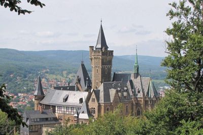 Wernigerode Slot præger klart bybilledet, og udsigten heroppe fra er rigtig fin.