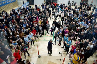 Indvielsen af Multihallen blev et tilløbsstykke i Aulum og et af sidste års højdepunkter. Foto: Flemming Hansen