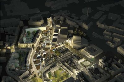 I Odense er den fireporede vej Thomas B. Thriges Gade forsvundet og erstattet af en ny bydel. ?Foto: Odense Kommune