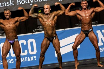 Bodybuilderne kan spænde hele kroppen på en gang. Alt skal stå skarpt frem, når DBFF i weekenden holder årets officielle debutantstævne i Herning.? Foto: Johnny Møller/MCH