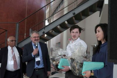 Youla Uhrlund Jung og Mikkel Mols Nissen modtog prisen, da deres gruppe vandt TBMI Challenge. Foto: Privatfoto