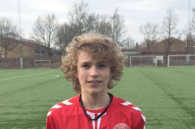 Oliver Bjerrum Jensen fra Sunds spiller på det danske U16-futurelandshold.? privatfoto