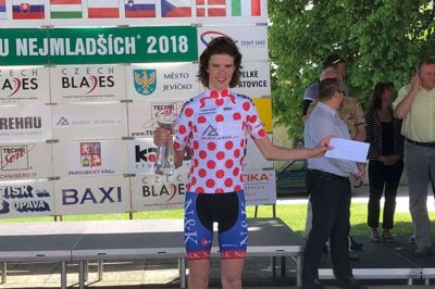 Rasmus Madsen vandt bjergtrøjen ved etapeløbet Grand Prix Matousek for U17-ryttere. ?Foto: Privatfoto