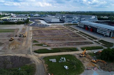 Anden etape af »Fremtidens MCH« er nu sat i gang. Her er der fokus på udeområderne ved MCH Arena, Jyskebank Boxen og Messecenter Herning. Foto: Flemming Hansen