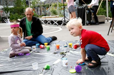 Der var masser af aktiviteter for børnene, da Kulturfest Herning lørdag ramte Kulturgården. ?Foto: Flemming Hansen