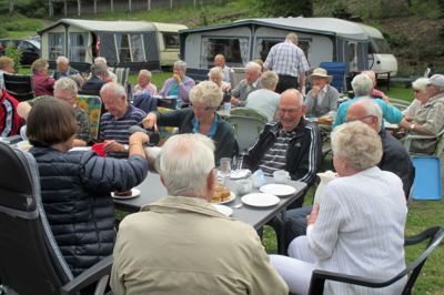 Der er lagt op til fællesskab ved Seniorcamping 2018 i Haderup. Foto: Privatfoto