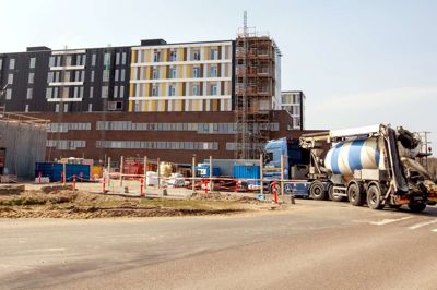 Byggeriet af det nye storsygehus DNV ved Gødstrup er den store trækhest i fremtidens udvikling af Herning. Videnscentret Byens Ejendomme anslår, at der skal opføres 4000 nye boliger i kommunen for at rumme den forventede vækst i befolkningstallet.? foto: region midtjylland