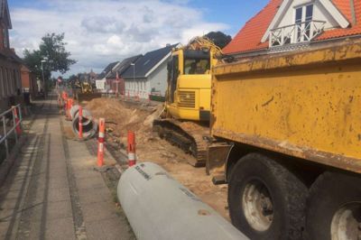 Arbejdet i Algade er godt i gang. ? Foto: Ole Skydt