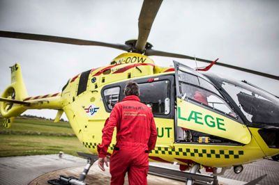 Akutlægehelikopterne rykker mere og mere ud. Foto: Jesper Rais