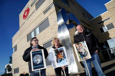 Der var fyldt helt op i nævningesalen, da Retten i Herning behandlede sagen mod en 66-årig mand, der blev dømt for at have skudt en ulv. Foran retsbygningen var medlemmer af foreningen ulvetid.nu mødt op for at demonstrere mod nedskydningen. ?Foto: Henrik Ole Jensen
