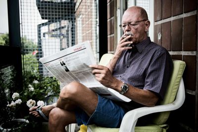 Den tidligere radiovært Michael Juul Sørensen fylder 70 år i morgen, søndag 30. september. Her er han fotograferet i 2015. Foto: Sophia Juliane Lydolph/ Ritzau Scanpix