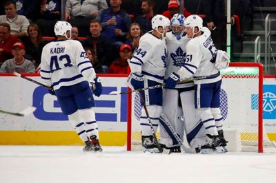 Keeper Frederik Andersen besejrede i nat Frans Nielsen i NHL. Toronto vandt 5-3 hos Detroit. Foto: Ritzau Scanpix