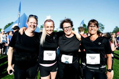 Runners Hammerum arrangerer løb mod kræft på mandag. På billedet ses Nina Pedersen som nummer to fra venstre. ?Foto: Henrik Ole Jensen
