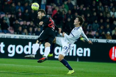 Erik Sviatchenko blev kåret som kampens spiller, da FCM vandt 2-0 over FCK på MCH Arena.
Foto: Flemming Hansen
