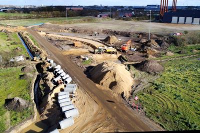 Det kommende erhvervsområde ved Mørupvej. Foto: Tom Laursen