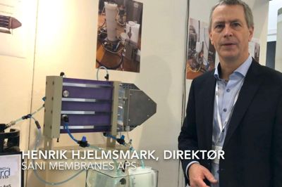 Henrik Hjelmsmark, direktør og stifter af Sani Membranes ApS, der vandt FoodTech Award 2018, som blev uddelt på Foodtechmessen i MCH Messecenter Herning.