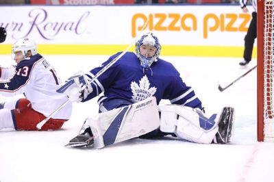 37 redninger præsterede Frederik Andersen i 4-2-sejren over Columbus. Han blev kåret som kampens bedste spiller.?Foto: Ritzau Scanpix