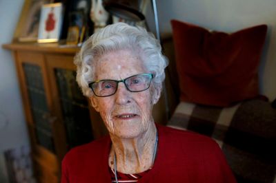 100-årsfødselaren Juliane Nybo bor i dag på Lindegården. Foto: Flemming Hansen