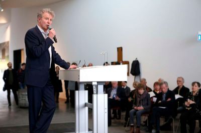 Holger Reenberg får i dag overrakt et kunstlegat fra Ole Haslunds Kunstnerfond. ?foto: Henrik Ole Jensen