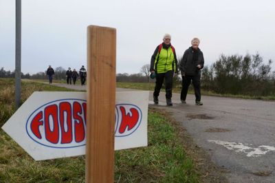 Herning Fodslaw bød på en frisk gåtur efter julens bugnende borde på veje og grusveje i området ved Rind Plantage.?foto: jesper wind