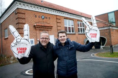 Citychef Allan Kristensen og event- og bykoordinator Sune Madsen fra Herning Kommune glæder sig til at tage imod gæster udefra. Men de håber også, at VM-euforien får fat i herningenserne og giver en stor oplevelse lokalt. Foto: Flemming Hansen