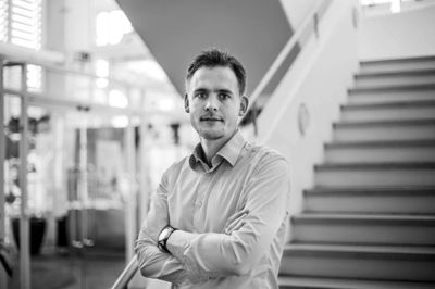Direktør i Visma Software, Mads Rebsdorf, roser de midtjyske virksomheder for stor fremgang i digitalisering. ?Foto: PR-foto