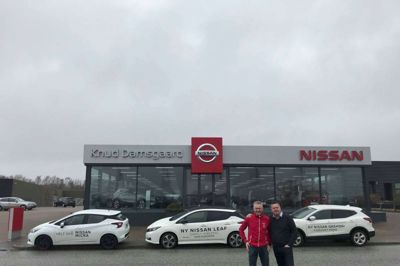 Brødrene Damsgaard - John til venstre og Claus til højre - kan nu byde inden for i en Nissan Concept butik. ? Foto: Privatfoto