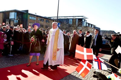 Hendes Majestæt Dronning Margrethe var senest til gudstjeneste i Herning Kirke under Hernings 100-årsjubilæum som købstad i 2013. I juni vender majestæten tilbage til byen i anledning af Himmelske Dage på Heden, der er det største fælleskirkelige event i Danmark. Foto: Tony Brøchner