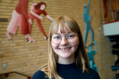 Sigrid Trondheim, 8.B.
- Ja, det er fint nok at gå i skole. Og det er blevet bedre nu, for her er blevet meget mere lyst, og på den måde er skolen blevet mere hyggelig.