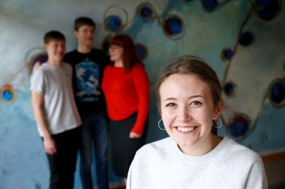 Line Gaardsted havde fået hjemmeundervisning i tre år, inden hun kom på efterskolen i Skibbild-Nøvling. ?foto: Flemming Hansen