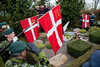 70-året for Danmarks befrielse blev også markeret ved Skarrild Kirke.
