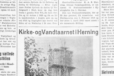 Billedet af opførelsen af vandtårnet i Herning, der også skulle være kirketårn, gik rent konkret verden rundt. Noget tilsvarende kunne ingen huske at have set. Det kombinerede vand- og kirketårn er et af bogens 150 emner.