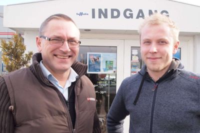 Far og søn, Steen og Mark Overgaard, har to forretninger: Campinggaarden Ormslev ved Aarhus og Camping-Specialisten i Lind. Sidstnævnte flytter til Funder i 2020. ?Foto: Privatfoto