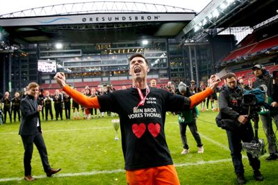 Jesper Hansen skriger sin jubel ud efter finalesejren. Foto: Flemming Hansen
