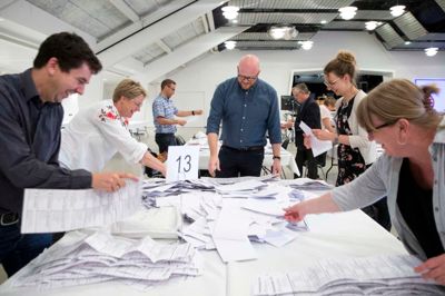 Stemmerne er talt op i Herning Kommune. ?Foto: Tom Laursen
