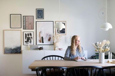 Chalotte Kamp Kruse tog for tre måneder siden springet - og etablerede virksomheden Decor Studio, der blandt andet tilbyder indretningsløsniger. Foto: Tom Laursen