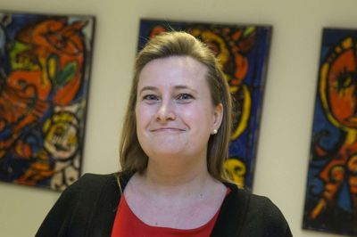 Rikke Ramm Eberlein var eneste ansatte, da hun kom til Den Jyske Sangskole i 2007 - nu er de 80 i sangskolen og Sangens Hus. Foto: Tom Laursen