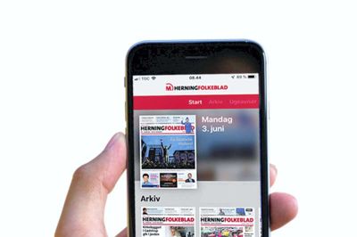 Herning Folkeblads opgraderede nyheds-app er i luften og er allerede blevet hentet af et par tusinde brugere. Husk at få slettet den gamle app, når du har hentet den nye. foto: pr-foto