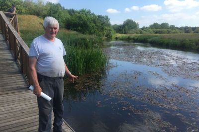 - Der er masser af grøde,. Derfor er det svært at sejle i åen. Og sportsfiskerne har opgivet at udstede fiskekort, siger Anders Elmholt, der sidder i udvalget, som arbejder med å-regulativet. Foto: Ole Skydt Ole Skydt